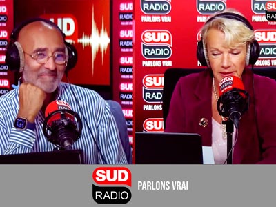 Capture de l'émission Parlons Vrai de Sud radio avec Brigitte Lahaye et Franck Martin